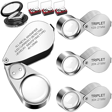 Lot De 8 Loupes éclairées Pour Bijoutier, Gemmologue, Inspection - NEUVES
