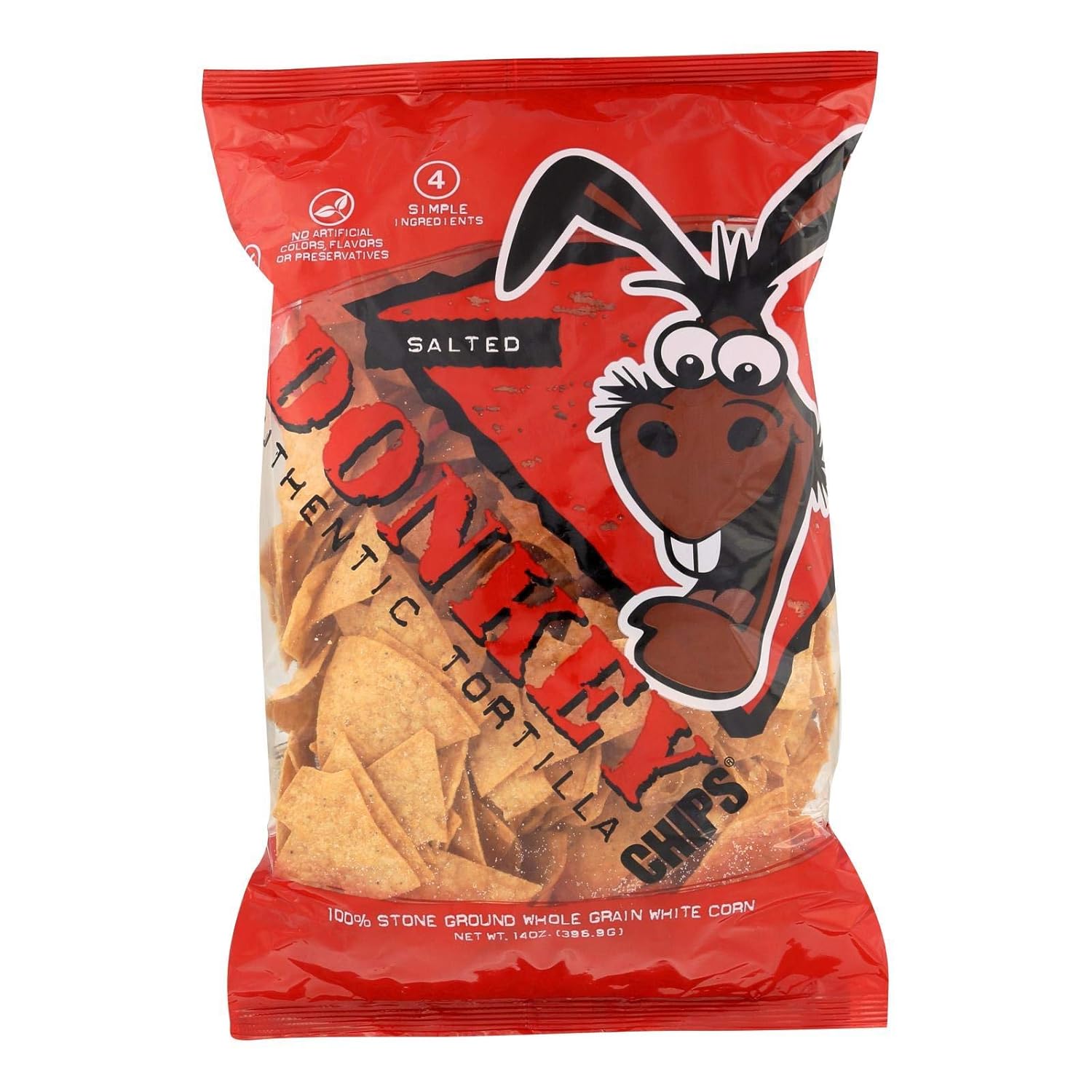 Donkey Salted Tortilla Chips, 14 Ounce 