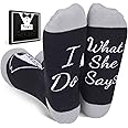 HAPPYPOP Groom Gifts - Funny Wedding Gifts: Black Tuxedo Socks for Men, Engaged Socks