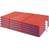 ECR4Kids Premium 3-Fold Daycare Rest Mat, Portable Toddler Nap Mat with Name Tag Holder, Sleep Pad, Sleeping Floor Mats for K