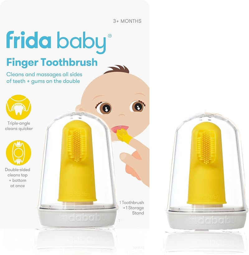 Frida Baby Baby's First Finger Toothbrush with Storage Case 3 Months Up 1 Pack