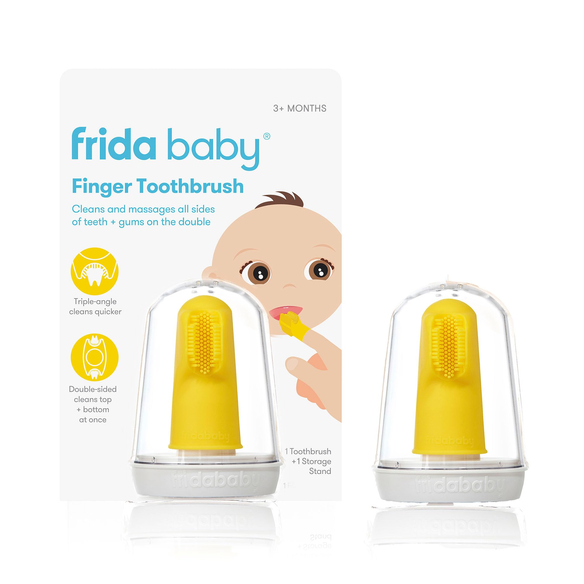 Frida Baby Baby's First Finger Toothbrush with Storage Case, 3 Months and Up, 1pk — image 1