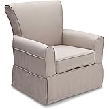 Delta Furniture Upholstered Glider Swivel Rocker Chair, Taupe