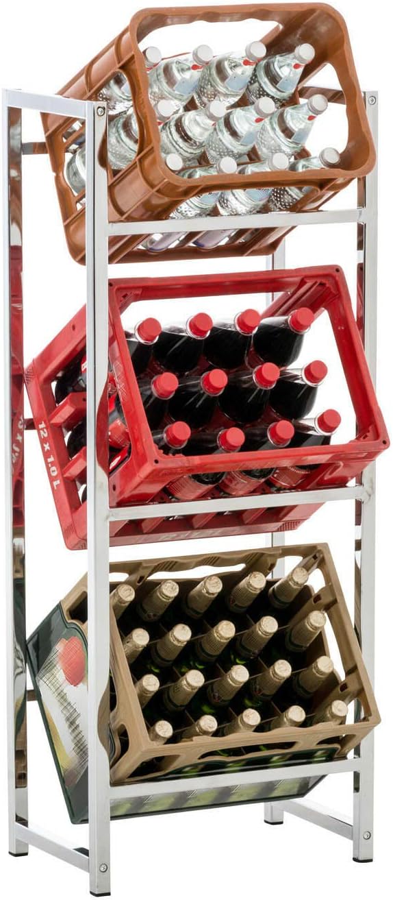 CLP Getränkekistenständer LENNERT I Platzsparender robuster Kistenständer für Getränkekisten I ...