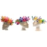 Mahalo Floral Leis Headband 12 PC Set