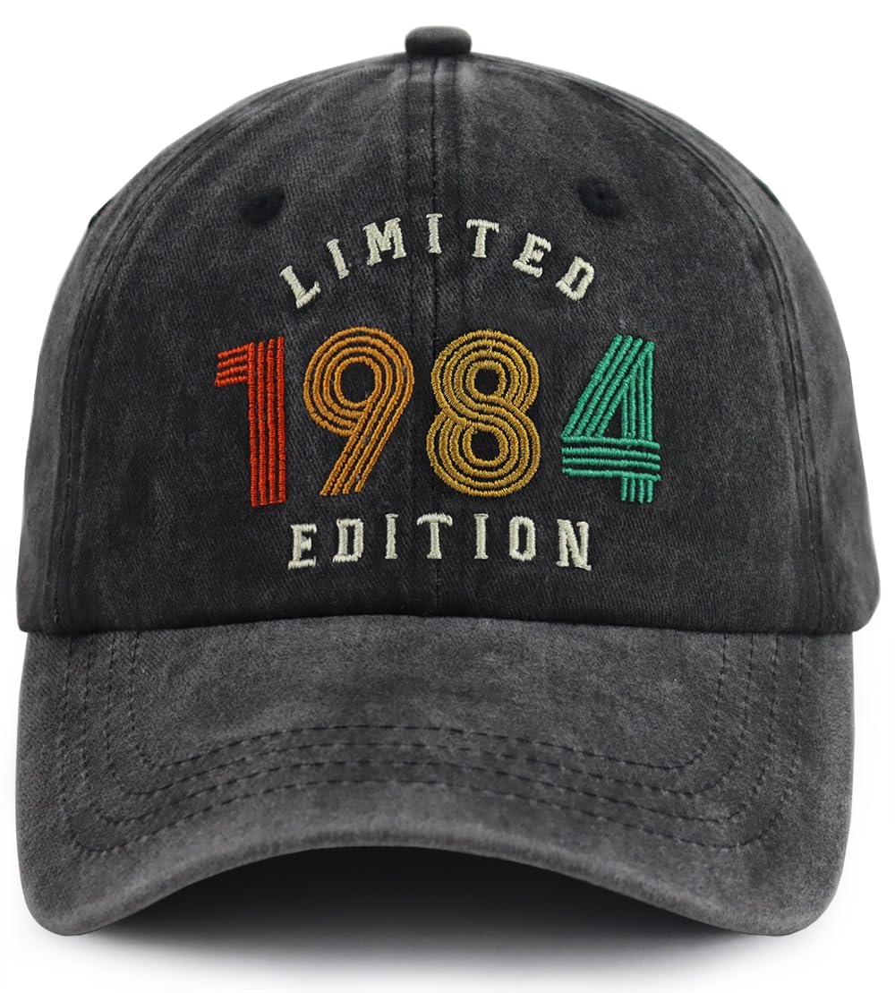 Photo 1 of Funny 40 Year Old Birthday Gifts for Women, 40th Birthday Decorations for Men, Adjustable Cotton Limited 1984 Edition Party Supplies Baseball Cap, 40th Birthday Gift Ideas for Dad Mom Wife Husband