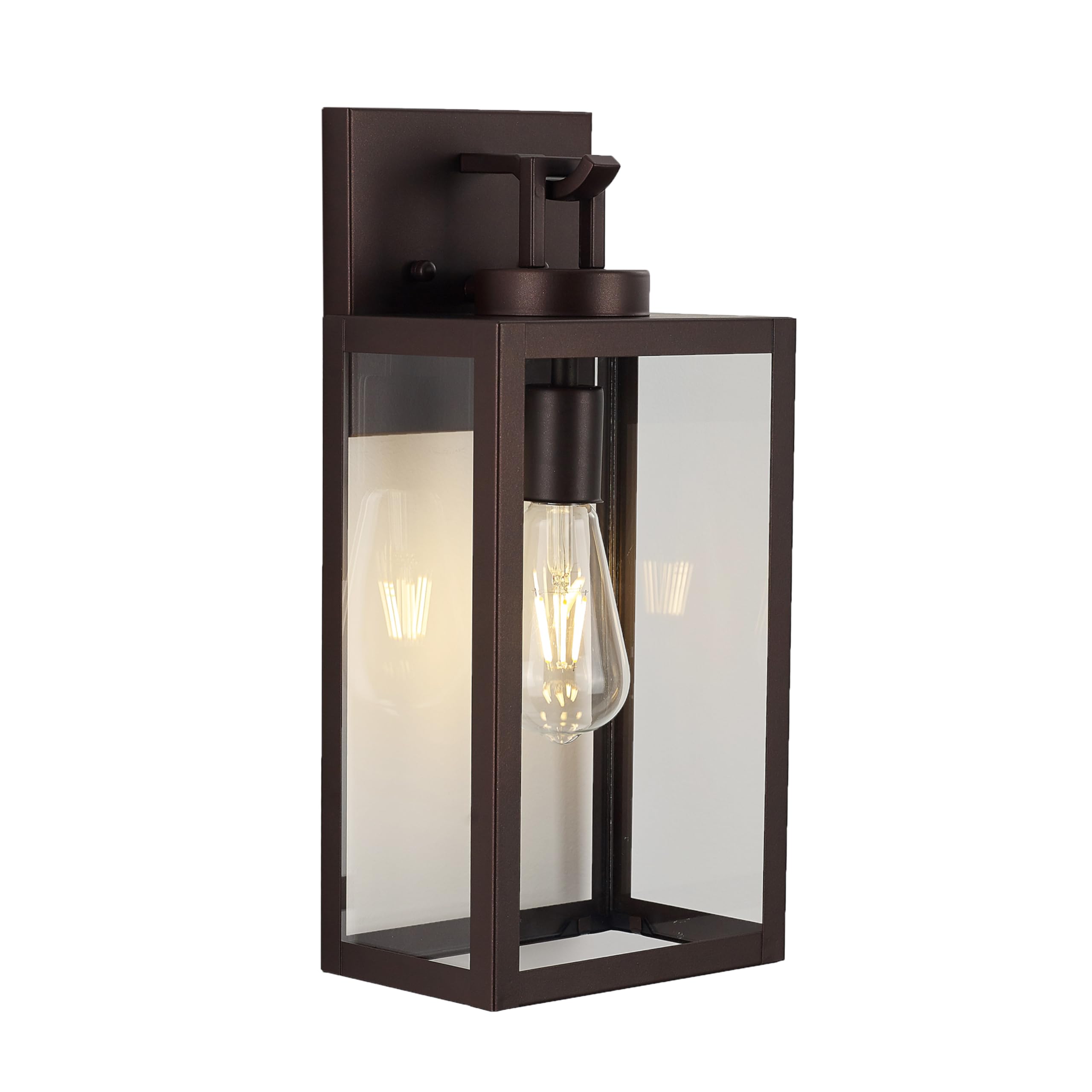 Photo 1 of MICSIU Oil Rubbed Bronze Large Outside Wall Light, Waterproof Clear Glass Outdoor Sconce Lighting, 15.5 Inch Outdoor Wall Lights for House, Home, Garage, Doorway, Patio