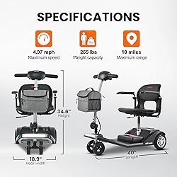 Metro Mobility Scooters-4 Wheel Electric Powered