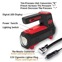 LivTee Tire Inflator Portable Air Compressor for