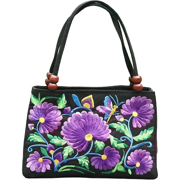 Amazon.com: YZXDORWJ Mexican Embroidered Bag for Women Floral