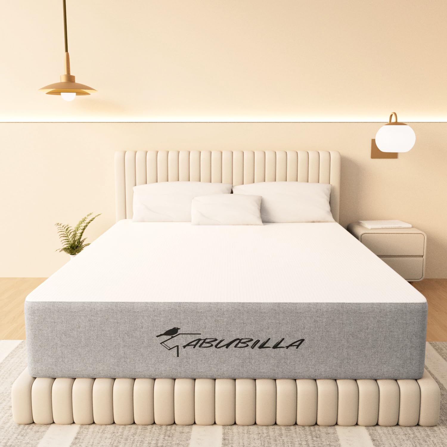 Photo 1 of 12 Inch Queen Mattress,80in L*60in W,12 inch Thick,Cooling Gel Soft Mattress Relieves Back Pain,Breathable Mattress&Pressure Relief,CertiPUR-US Certified,Gray