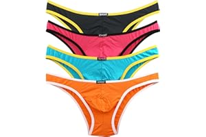 iKingsky Men's Low Rise Modal Bikini Briefs Sexy Brazilian Back Mens Underwear