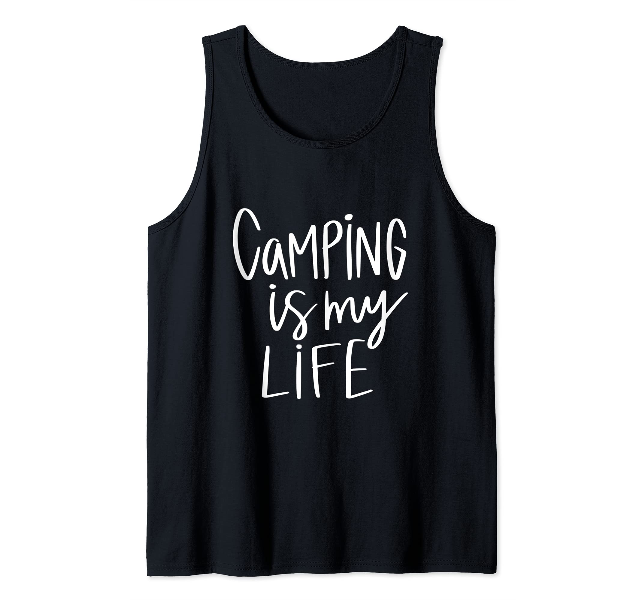 Camping is My Life Love Heart Camping Hiking Mountaineering Tank Top