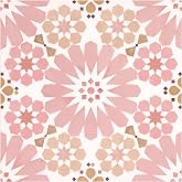 Peel and Stick Floor Tile, 10 Sheets Self-Adhesive Pink Vinyl Flooring | 30x30CM DIY Flooring for Kitchen, Bathroom, Laundry, Water-resistant Easy to Install Removable Flooring for Renters