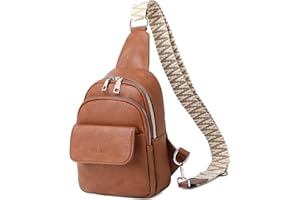 Eslcorri Small Crossbody Sling Bag for Women Trendy - Fashionable Fanny Packs Vegan Leather Chest Belt Bum Bag Anti Theft Crossbody Sling Purse for Women for Travel Sport Camping