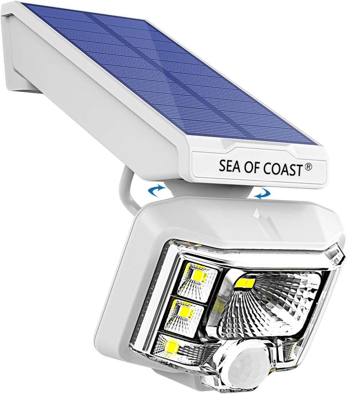 Lntelligent Motion Sensor Solar Light, 180 ° Wide-Angle Wireless Motion Sensor, IPX65 Waterproof, Easy to Install on Terrace, Courtyard, Garage - Security Lighting Solar Light