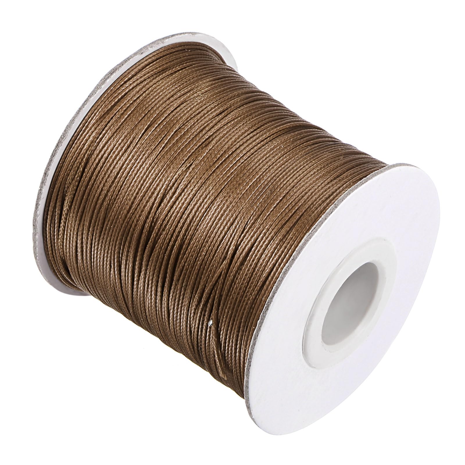 CoCud Waxed Polyester String Cord, 173 Yards 159m Length 0.5mm Dia, Soft Smooth Beading Thread Brown - (Applications: for DIY Craft)