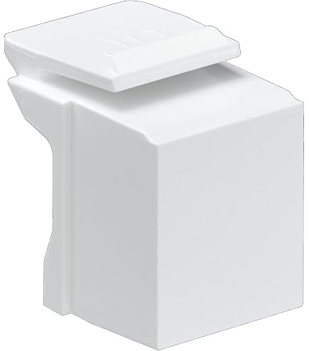 The Wires Zone 4-Port Decora Keystone Snap-in Wall Plate - White, For Modular Jack Inserts