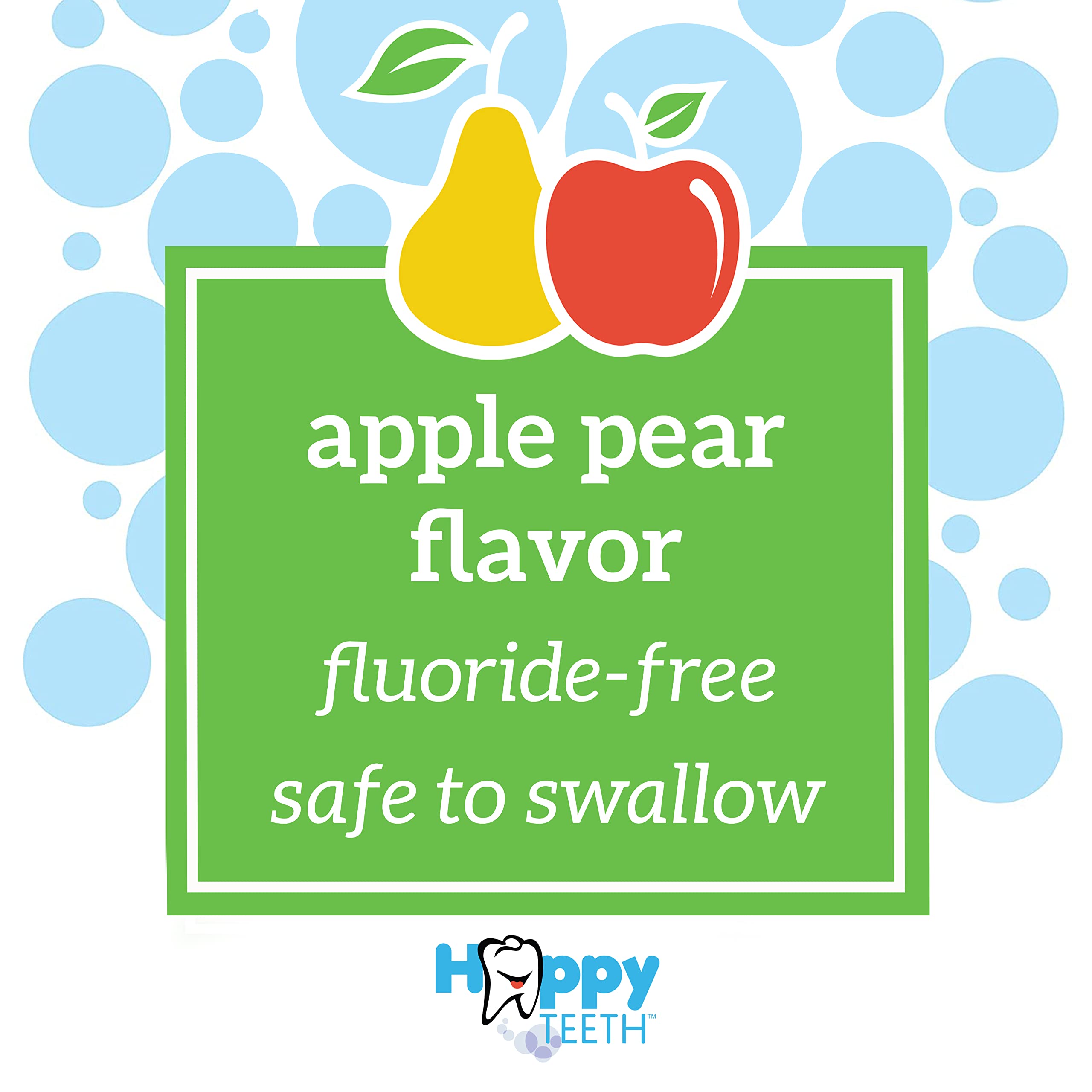 Dr. Brown's Fluoride-Free Baby Toothpaste, Infant & Toddler Oral Care, Apple Pear, 3-Pack, 1.4oz/40g, 0-3 years