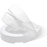 Carex Round Hinged Toilet Seat Riser, Adds 3.5 Inches of Height to Toilet, 300 Pound Weight Capacity, Raised Toilet Seat