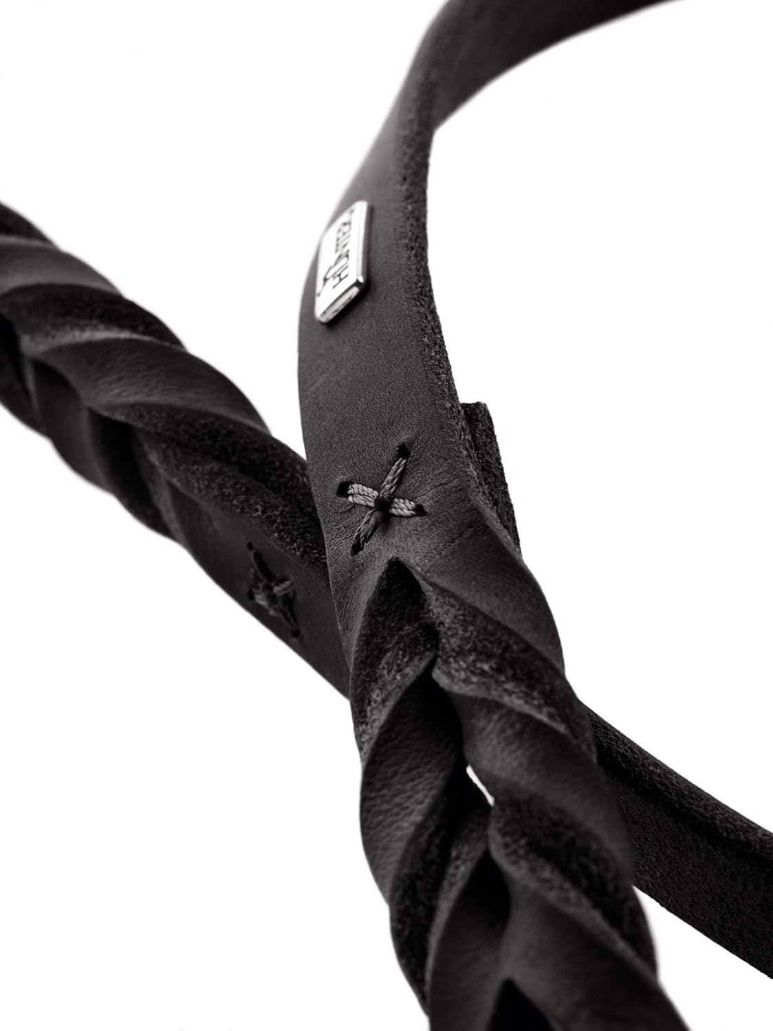HUNTER Training leash Solid Education, 18/200 Soft genuine cow leather, black, Small - Image 3