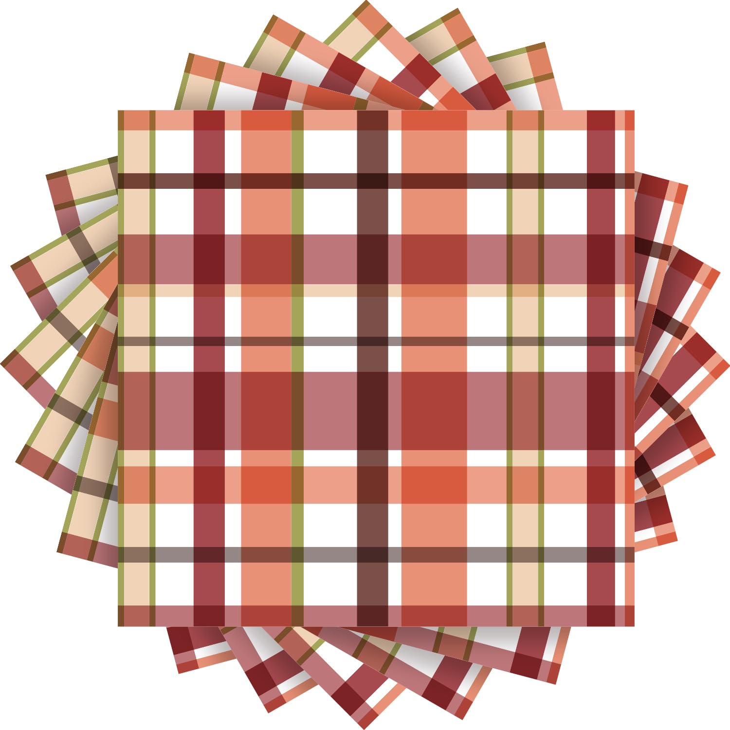 Photo 1 of ?Quera 50 Pack Fall Paper Napkins Pumpkin Spice Plaid Autumn Cocktail Napkins Thanksgiving Party Supplies Disposable Bar Napkins for Thanksgiving Party, Engagement, Baby Shower, Celebration