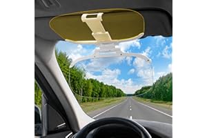 Linkstyle Car Sun Visor Extender: Polarized Anti Glare Day Night Clip On Visor, Retractable Visors fit for 4.5–7.3 Inch Wide 