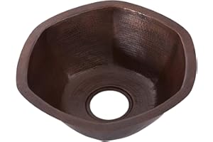Miseno MC-NA400 Miseno MC-NA400 Hexagon 16" Copper Drop-In or Undermount Bar Sink