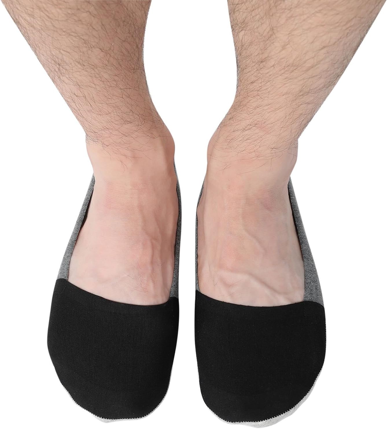 Fitrell Mens No Show Socks Non-Slip Grips Casual Boat Loafer Socks 6 Pairs