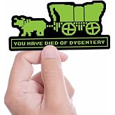 You Have Died of Dysentery Funny Gaming Sticker - Oregon Trail Meme Decal for Hydroflask, Nostalgic Gift for Gamers, 90s Kid PC Game
