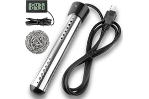 NIAOCHAO 2000W Immersion Water Heater, Portable Water Heater Electric with 304 S S Guard & LCD Thermometer, Submersible Bucket Heater Heat 5 Gallons of Water in Minutes for Home Bathtub Basin