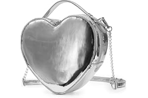 lola mae Heart Shape Satchel Crossbody Purse for women Zip Around Shoulder Bag