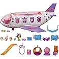 Littlest Pet Shop B1242 Pet Jet Playset Toy, Includes 4 Pets, Adult Assembly Required (No Tools Needed), Ages 4 and Up, Pink 