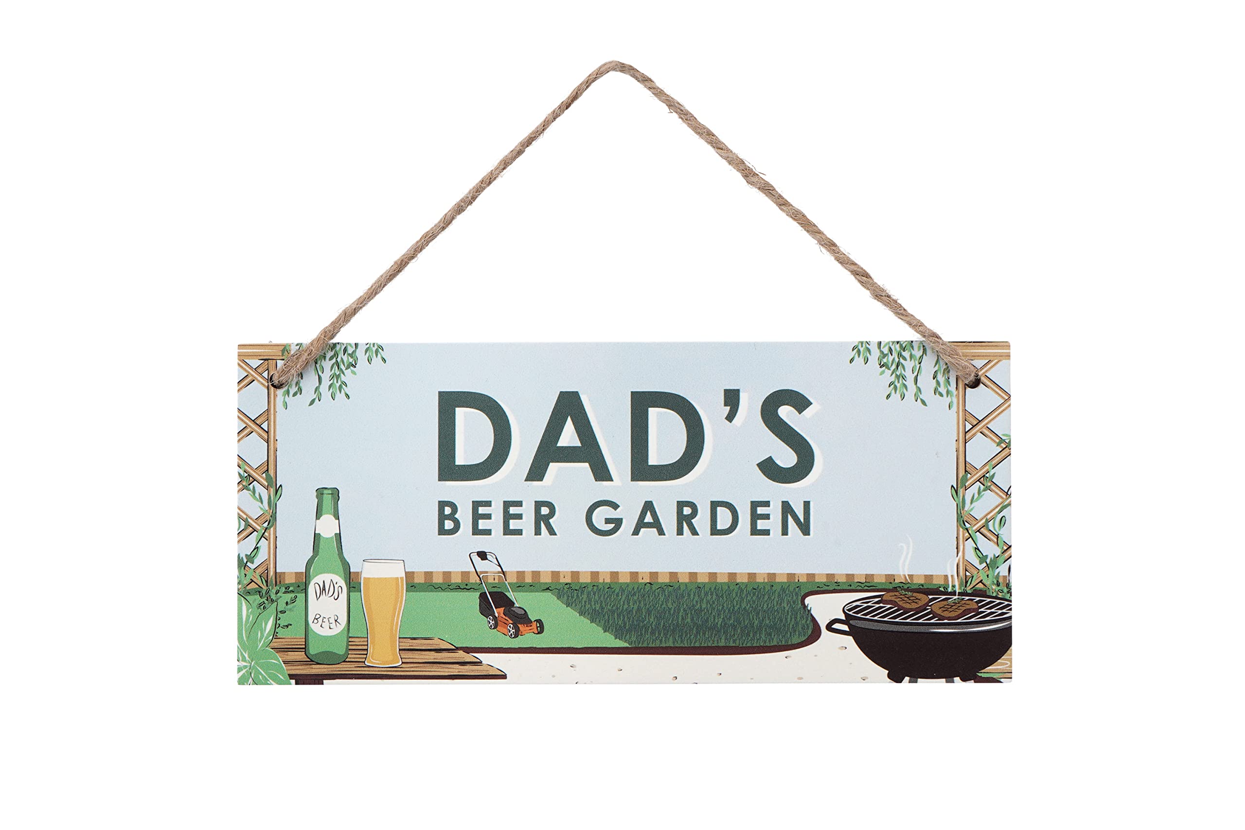 ‘Dad’s Beer Garden’ Hanging Door Sign | Garden | Blue Green | Gift For Him | The Potting Shed by CGB Giftware | Item No: GB06317