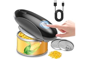 Electric Can Opener,Auto Can Opener,One-Touch Can Opener,Smooth Edge,Hands Free,Food Safety,Automatic Kitchen Gadget,Battery 