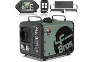 LF Bros Plateau Diesel Heater, 5KW Air Parking Heater with Timer, 110V 12V Portable Camping Heater Fast Warmer with Remote Co