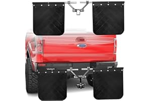 iiLentes 2" 2.5" 3" Hitches Mounted Truck Mud Flaps, Stone Guards for Trucks, Adjustable Width & Height Universal Fit for Most Vehicles, Trailer Protection Against Road Gravel Scratches