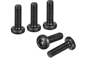DTGN M6x20mm Pan Head Torx Security Screw - 40Pack - Good for Machinery - Carbon Steel Button Head Torx Bolt Star Drive Security Fasteners - Black