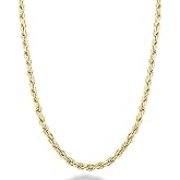 Miabella Italian 18K Gold Plated 925 Sterling Silver 2mm, 3mm Diamond-Cut Braided Rope Chain Necklace for Men Women, Made in Italy