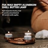 WINOMO Aluminium Tea Light Case 100 Sets DIY Wax Candle Molds view 4
