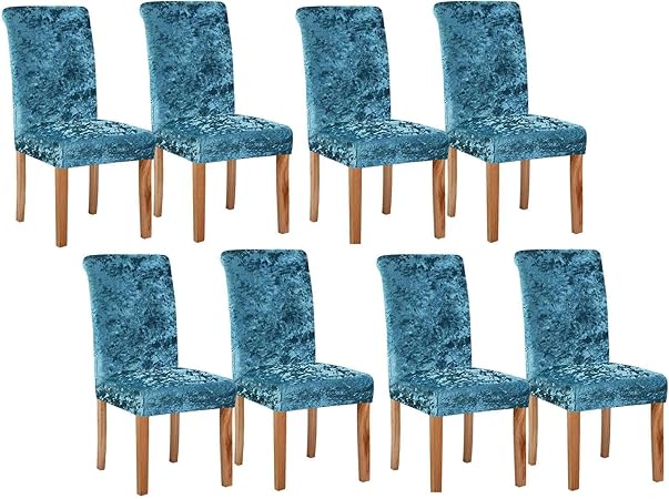 JHLD Terciopelo Fundas para Sillas, Elástica Fundas Sillas Comedor