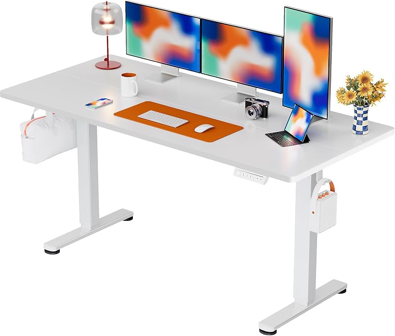 ErGear Electric Standing Desk 140x70cm Sit Stand 4 Memory Presets 80kg