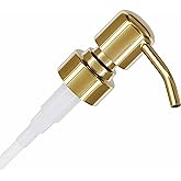 ALTGLAS Stainless Steel Soap Pump 'Zagreb' as Replacement for Liquid Hand Soap Dispensers (Shiny Gold) - Fits e.g. Jack Bottle