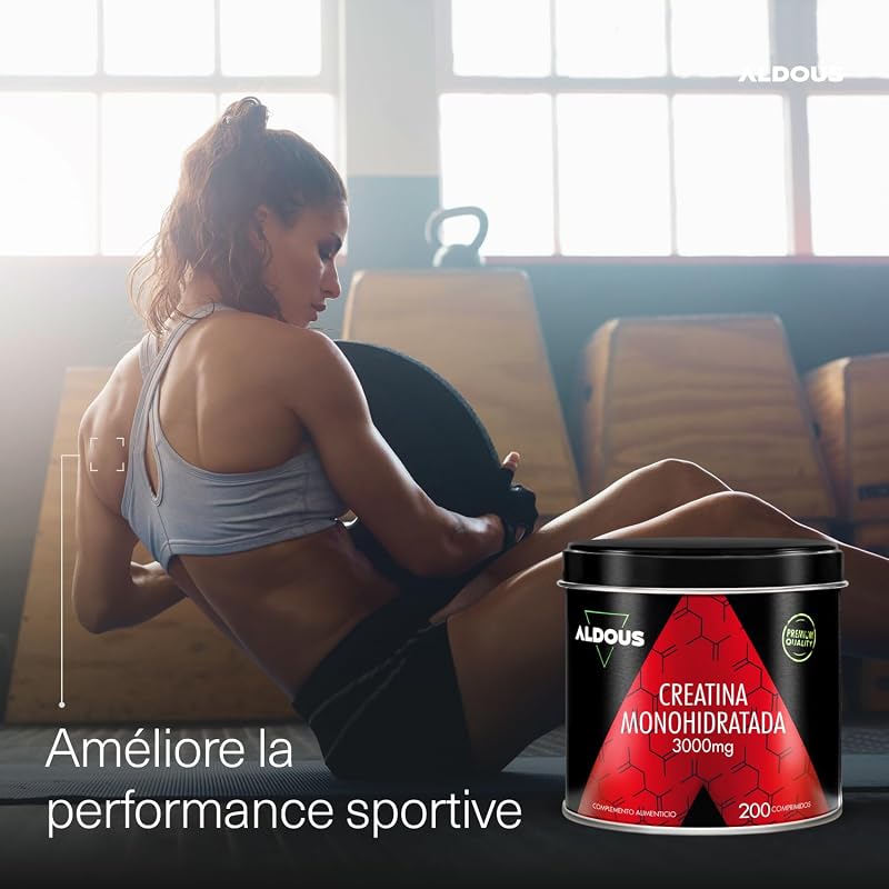 Creatine Monohydrate 3000mg -200 comprimés- Musculation, sport, pre workout