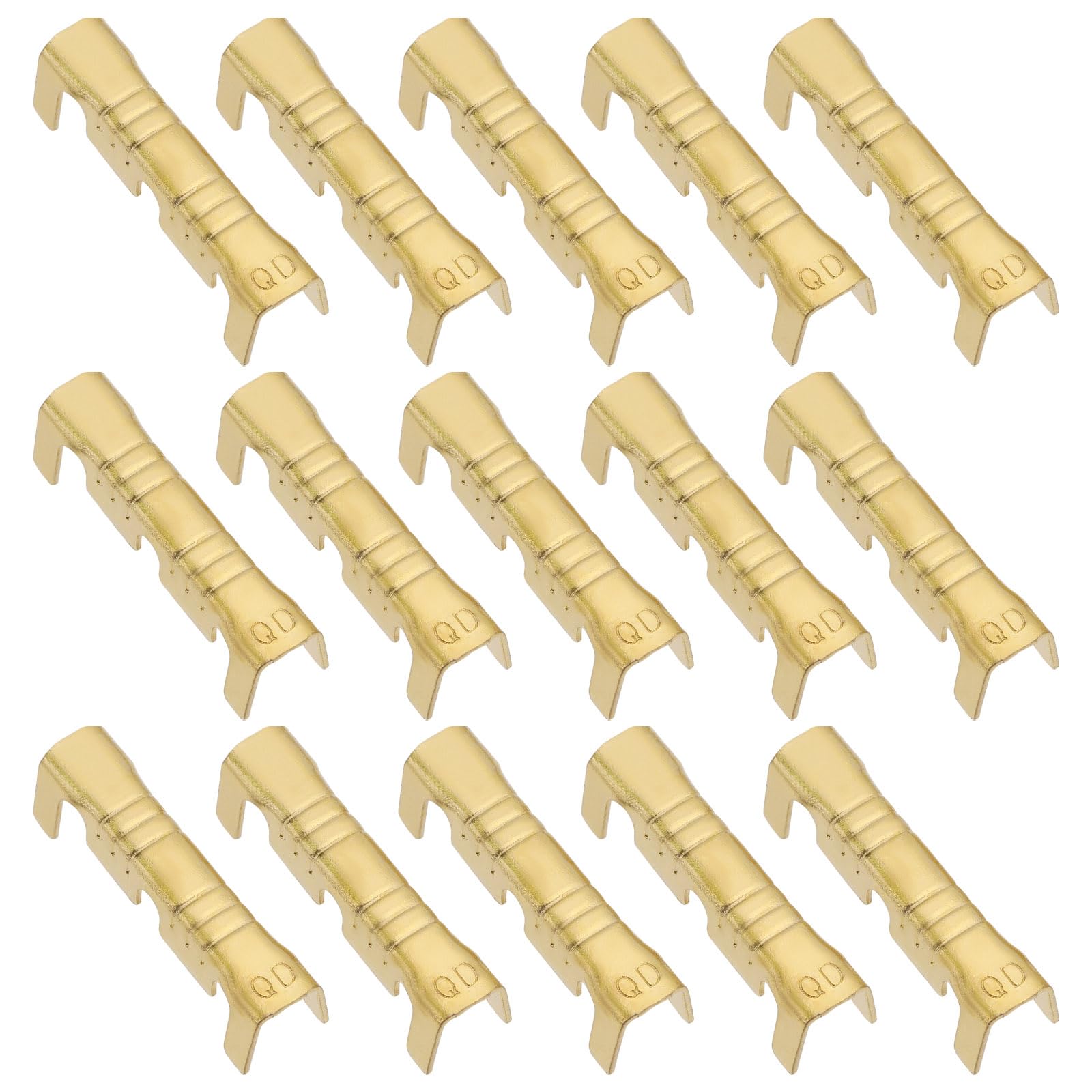 eMagTech 200Pcs Brass Crimp Electrical Connector Wire U-Shaped Terminal, U-Shaped Brass Crimp Terminal Connectors Suitable for Lines 0.5-1.5mm²