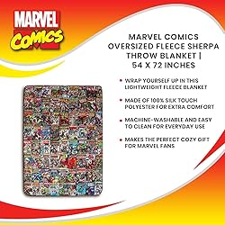 Marvel Comics Oversized Fleece Throw Blanket With