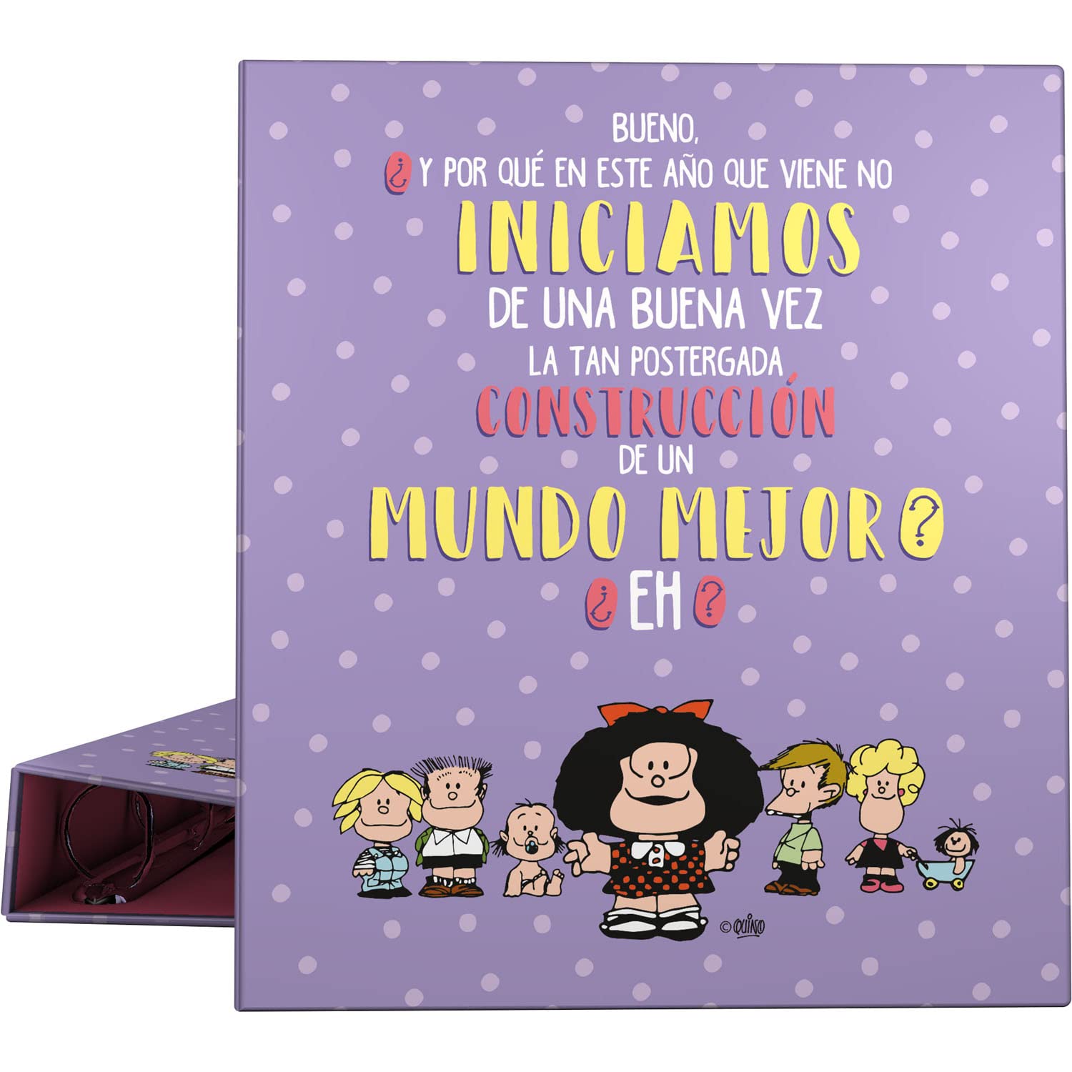 Grafoplás 88172659. Carpesano with A4 Rings, 4 Mixed Rings 40 mm, Soft Anti-Fingerprint, Mafalda Collection, Esperanza