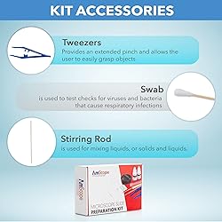 AmScope Microscope Slide Preparation Kit - Includes