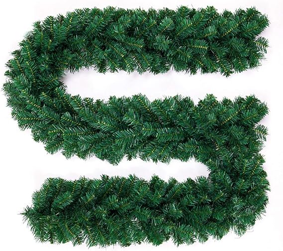 2.7M/9FT Plain Green Christmas Garlands Undecorated Artificial Festive