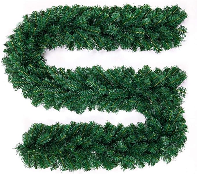 2.7M/9FT Plain Green Christmas Garlands Undecorated Artificial Festive
